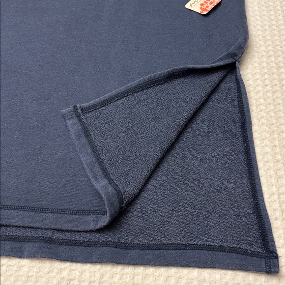 NEW! FREE PEOPLE MOVEMENT Back Me Up MEDIUM Midnight Navy Blue Sweatshirt Relax - Picture 11 of 16